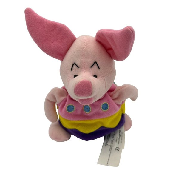 Easter Disney Store Piglet Plush 8" Purple Pink Yellow Egg‎ - Picture 1 of 6